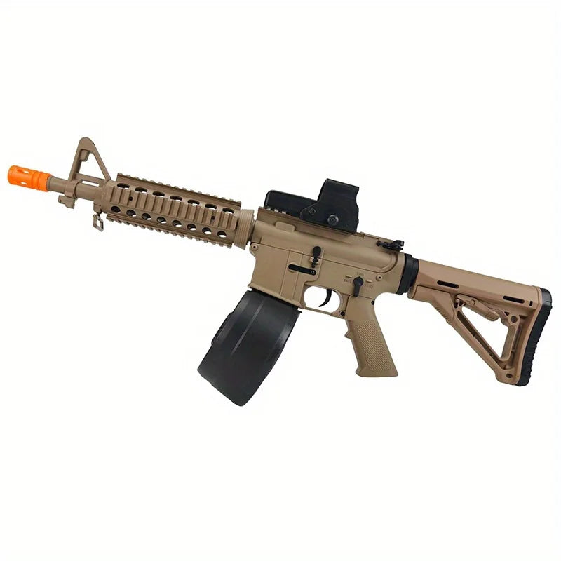 M4 Toy Rifle with Safe & Full Auto Dual Modes, 200pcs Gellets Large Mag Capacity and 230-150FPS