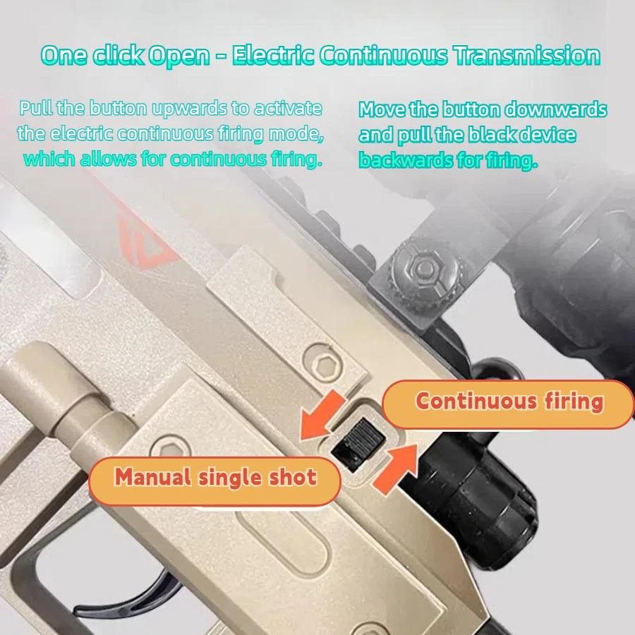 Gel Toy Gun Blaster Automatic, Electric Splatter Ball Toy Gun With Goggles, Fun Shooting Games(Without Water Bead)