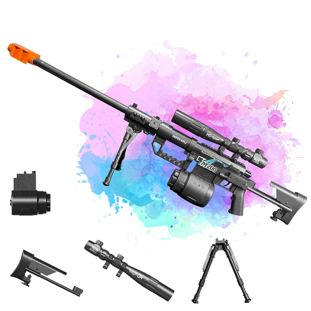 Gel Toy Gun Blaster Automatic, Electric Splatter Ball Toy Gun With Goggles, Fun Shooting Games(Without Water Bead)